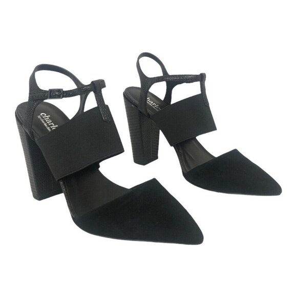 Charles by Charles David Suede Textile Heels - Picture 1 of 7